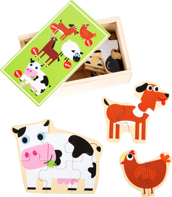 Puzzle-Box Tiere auf dem Bauernhof