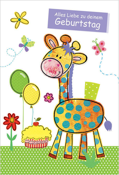 'Kindergeburtstag Giraffe' (40114038) Grußkarten