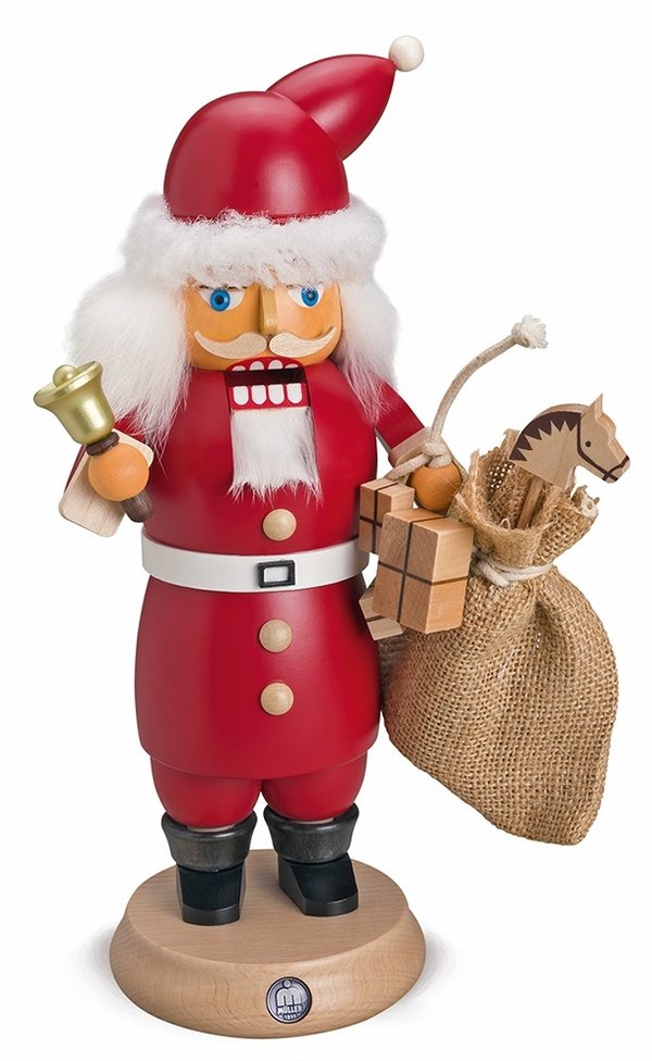 RauchKnacker® Weihnachtsmann m.Glocke u.Geschenkesack, 14x27cm