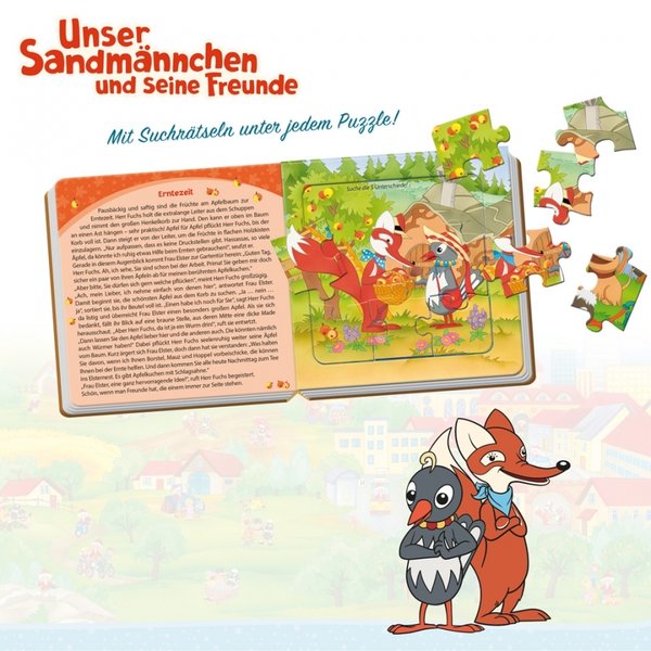 Unser Sandmännchen Puzzlebuch Fuchs und Elster